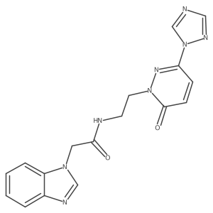 2-(1H-benzo[d]imidazol-1-yl)-N-(2-(6-oxo-3-(1H-1,2,4-triazol-1-yl)pyridazin-1(6H)-yl)ethyl)acetamide Structure
