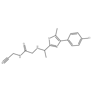2-({1-[4-(4-chlorophenyl)-5-methyl-1,3-thiazol-2-yl]ethyl}amino)-N-(cyanomethyl)acetamide结构式