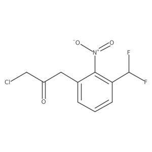 1-Chloro-3-(3-(difluoromethyl)-2-nitrophenyl)propan-2-one结构式
