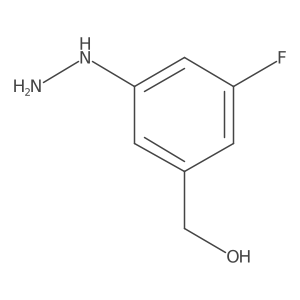 1-(3-Fluoro-5-(hydroxymethyl)phenyl)hydrazine Structure