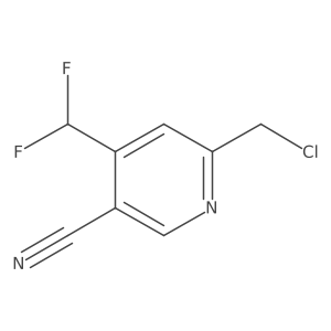 2-(Chloromethyl)-5-cyano-4-(difluoromethyl)pyridine结构式