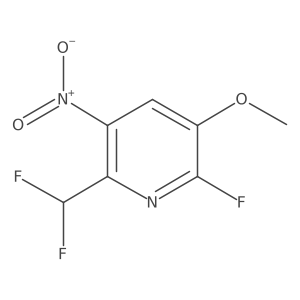 2-(Difluoromethyl)-6-fluoro-5-methoxy-3-nitropyridine Structure