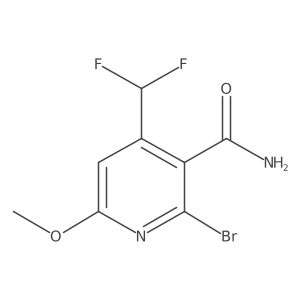 2-Bromo-4-(difluoromethyl)-6-methoxynicotinamide Structure