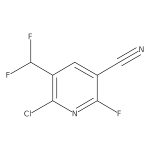 6-Chloro-5-(difluoromethyl)-2-fluoronicotinonitrile结构式