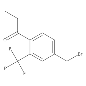 1-(4-(Bromomethyl)-2-(trifluoromethyl)phenyl)propan-1-one Structure