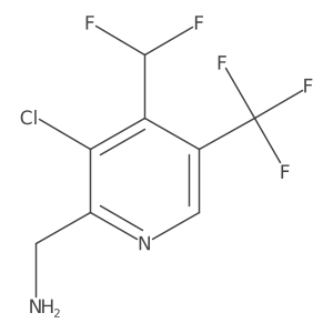2-(Aminomethyl)-3-chloro-4-(difluoromethyl)-5-(trifluoromethyl)pyridine Structure