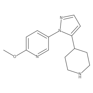 2-Methoxy-5-(5-piperidin-4-ylpyrazol-1-yl)pyridine Structure