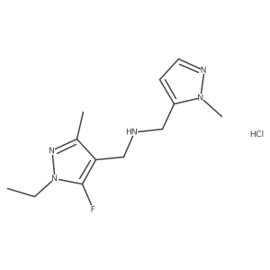 1-(1-ethyl-5-fluoro-3-methyl-1H-pyrazol-4-yl)-N-[(1-methyl-1H-pyrazol-5-yl)methyl]methanamine结构式