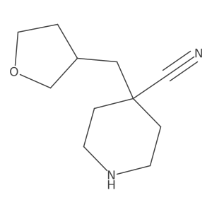 4-[(tetrahydro-3-furanyl)methyl]-4-Piperidinecarbonitrile结构式