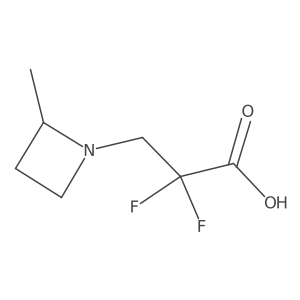2,2-Difluoro-3-(2-methylazetidin-1-yl)propanoic acid结构式