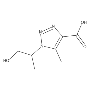1-(1-hydroxypropan-2-yl)-5-methyl-1H-1,2,3-triazole-4-carboxylic acid结构式
