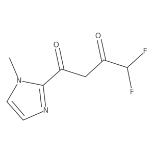 4,4-difluoro-1-(1-methyl-1H-imidazol-2-yl)butane-1,3-dione结构式