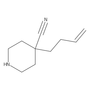 4-(But-3-en-1-yl)piperidine-4-carbonitrile结构式