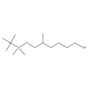 (S)-6-(tert-Butyl-dimethyl-silanyloxy)-5-methyl-hexan-1-ol结构式