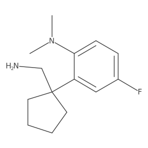 2-[1-(aminomethyl)cyclopentyl]-4-fluoro-N,N-dimethylaniline结构式