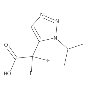 2,2-difluoro-2-(3-isopropyltriazol-4-yl)acetic acid Structure
