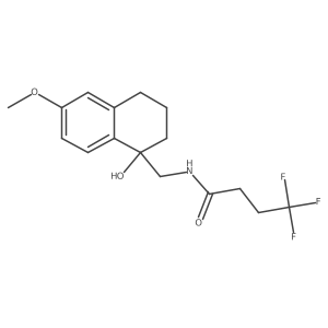 4,4,4-trifluoro-N-[(1-hydroxy-6-methoxy-1,2,3,4-tetrahydronaphthalen-1-yl)methyl]butanamide结构式