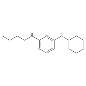 N2-Butyl-N4-cyclohexyl-2,4-pyrimidinediamine Structure