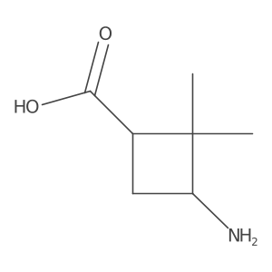 (1S,3S)-3-amino-2,2-dimethylcyclobutane-1-carboxylic acid结构式