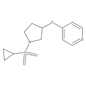 4-((1-(Cyclopropylsulfonyl)pyrrolidin-3-yl)oxy)pyridine结构式