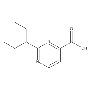 2-(Pentan-3-yl)pyrimidine-4-carboxylic acid Structure