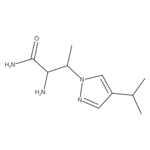 2-amino-3-[4-(propan-2-yl)-1H-pyrazol-1-yl]butanamide Structure