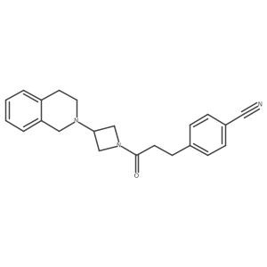 4-(3-(3-(3,4-dihydroisoquinolin-2(1H)-yl)azetidin-1-yl)-3-oxopropyl)benzonitrile结构式