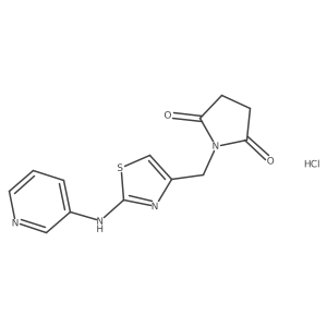 1-((2-(Pyridin-3-ylamino)thiazol-4-yl)methyl)pyrrolidine-2,5-dione hydrochloride Structure