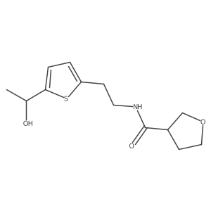 N-(2-(5-(1-hydroxyethyl)thiophen-2-yl)ethyl)tetrahydrofuran-3-carboxamide Structure