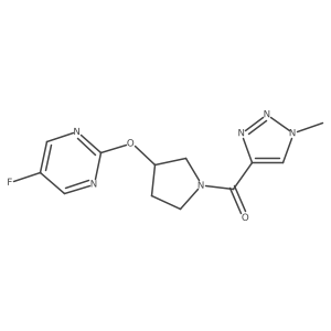 (3-((5-fluoropyrimidin-2-yl)oxy)pyrrolidin-1-yl)(1-methyl-1H-1,2,3-triazol-4-yl)methanone结构式