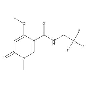 4-methoxy-1-methyl-6-oxo-N-(2,2,2-trifluoroethyl)-1,6-dihydropyridine-3-carboxamide Structure