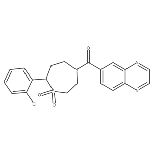 (7-(2-Chlorophenyl)-1,1-dioxido-1,4-thiazepan-4-yl)(quinoxalin-6-yl)methanone Structure