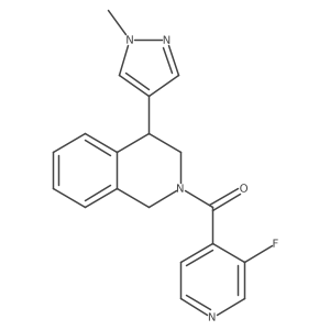 (3-fluoropyridin-4-yl)(4-(1-methyl-1H-pyrazol-4-yl)-3,4-dihydroisoquinolin-2(1H)-yl)methanone Structure