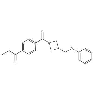Methyl 4-[3-(phenoxymethyl)azetidine-1-carbonyl]benzoate Structure