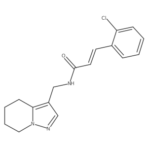 (E)-3-(2-chlorophenyl)-N-((4,5,6,7-tetrahydropyrazolo[1,5-a]pyridin-3-yl)methyl)acrylamide结构式