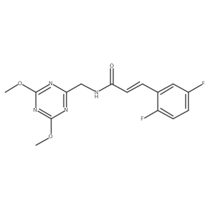 (E)-3-(2,5-difluorophenyl)-N-((4,6-dimethoxy-1,3,5-triazin-2-yl)methyl)acrylamide Structure