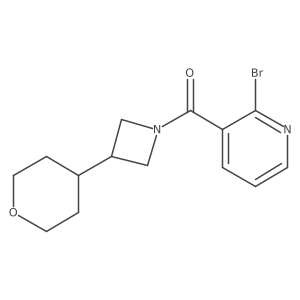 2-Bromo-3-[3-(oxan-4-yl)azetidine-1-carbonyl]pyridine结构式