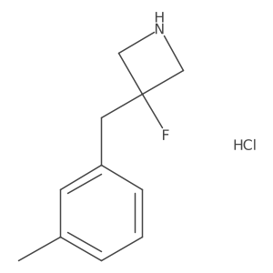 3-Fluoro-3-[(3-methylphenyl)methyl]azetidine hydrochloride结构式