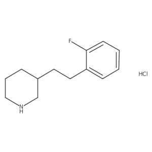 3-[2-(2-Fluorophenyl)ethyl]piperidine hydrochloride Structure