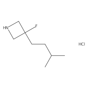 3-Fluoro-3-(3-methylbutyl)azetidine hydrochloride结构式