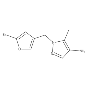 1-[(5-bromofuran-3-yl)methyl]-5-methyl-1H-pyrazol-4-amine结构式