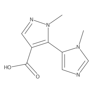 1-methyl-5-(1-methyl-1H-imidazol-5-yl)-1H-pyrazole-4-carboxylic acid结构式