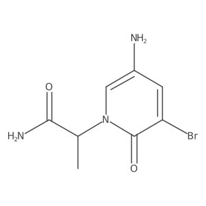 2-(5-Amino-3-bromo-2-oxo-1,2-dihydropyridin-1-yl)propanamide结构式