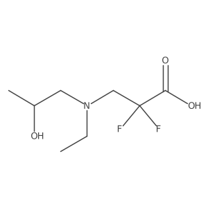 3-[Ethyl(2-hydroxypropyl)amino]-2,2-difluoropropanoic acid结构式