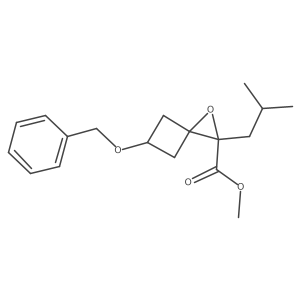 Methyl 5-(benzyloxy)-2-(2-methylpropyl)-1-oxaspiro[2.3]hexane-2-carboxylate结构式
