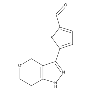 5-{2H,4H,6H,7H-pyrano[4,3-c]pyrazol-3-yl}thiophene-2-carbaldehyde Structure