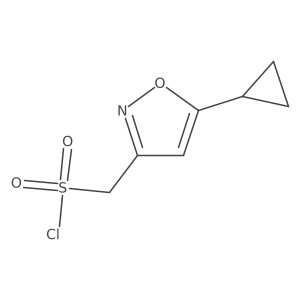 (5-Cyclopropyl-1,2-oxazol-3-yl)methanesulfonyl chloride结构式