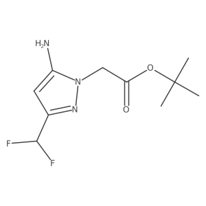 tert-butyl 2-[5-amino-3-(difluoromethyl)-1H-pyrazol-1-yl]acetate结构式