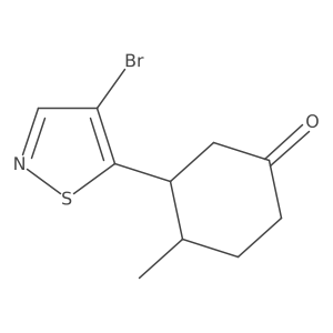 3-(4-Bromo-1,2-thiazol-5-yl)-4-methylcyclohexan-1-one Structure