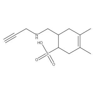 3,4-Dimethyl-6-{[(prop-2-yn-1-yl)amino]methyl}cyclohex-3-ene-1-sulfonic acid结构式